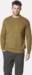 Rundhalspullover Pullover TOSCAVERO , Herren, Gr. XXL, gelb (dunkelgelb), Obermaterial: 50% Lama WL. 45% Polyamid ECONYL PA ECONYL. 5% Baumwolle CO., unifarben, casual, normal, Rundhals, Langarm, Pullover