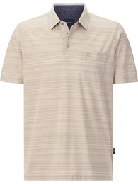Poloshirt Poloshirt TRENZIO , Herren, Gr. 60, beige (beige melange), casual, regular fit normal, ohne Ausschnitt, Kurzarm, Shirts, mit Seitenschlitze fr Komfort