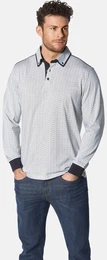 Langarm-Poloshirt Langarm-Poloshirt ELIGUSTI , Herren, Gr. L, grau (grau bedruckt), Obermaterial: 100% Baumwolle CO., casual, regular fit normal, ohne Ausschnitt, Langarm, Shirts