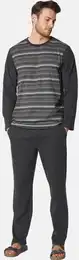 Schlafanzug Schlafanzug ALETORRI , Herren, Gr. XXL, grau (dunkelgrau), Obermaterial: 100% Baumwolle CO., Homewear-Sets