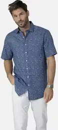 Outdoorhemd Kurzarmhemd FLORENZILLO , Herren, Gr. XL, blau (royal blau), regular fit, Kurzarm, Hemden, mit abgerundetem Saum