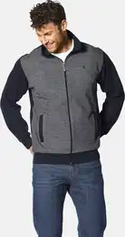 Sweatjacke Sweatjacke GEROZETTI , Herren, Gr. M, grau (grau melange), Obermaterial: 100% Baumwolle CO., casual, normal, ohne Ausschnitt, Sweatjacken