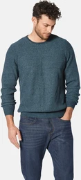 Rundhalspullover Pullover CORALISSI , Herren, Gr. XL, blau (petrol), Obermaterial: 100% Baumwolle CO., unifarben, casual, normal, Rundhals, Langarm, Pullover