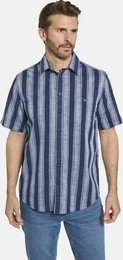 Kurzarmhemd Kurzarmhemd BELLANZA , Herren, Gr. XL, blau (blau gestreift), regular fit, Kurzarm, Hemden, mit knpfbarer Brusttasche