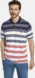 Poloshirt Poloshirt VISTELLO , Herren, Gr. 62, blau (dunkelblau gestreift), casual, regular fit normal, ohne Ausschnitt, Kurzarm, Shirts, mit Segelclub Symbol