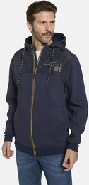 Kapuzensweatjacke Sweatjacke NELZINO , Herren, Gr. 50, blau (dunkelblau), casual, normal, ohne Ausschnitt, Sweatjacken, mit verstellbarem Kragen