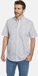 Kurzarmhemd Kurzarmhemd MERIETTO , Herren, Gr. XXL, wei (wei gemustert), Kurzarm, Hemden, im maritimen Look
