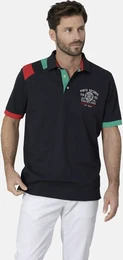 Poloshirt Poloshirt FLORENZO , Herren, Gr. 56, blau (dunkelblau), Obermaterial: 92% Baumwolle CO. 8% Elasthan EL., casual, regular fit normal, ohne Ausschnitt, Kurzarm, Shirts, aus bgelfreiem Material