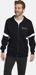 Sweatjacke Sweatjacke ELEGANZIO , Herren, Gr. 50, schwarz, Obermaterial: 100% Baumwolle CO., casual, normal, ohne Ausschnitt, Sweatjacken