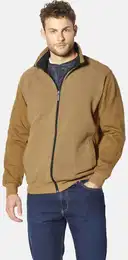 Sweatjacke Sweatjacke TOMESTELLI , Herren, Gr. XXL, gelb (dunkelgelb), Obermaterial: 60% Baumwolle CO. 37% Polyester COOLMAX PES(Coolmax). 3% Elasthan EL., casual, normal, ohne Ausschnitt, Sweatjacken