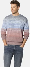Rundhalspullover Pullover VIVARONI , Herren, Gr. XL, rot (rot melange), Obermaterial: 100% Baumwolle CO., gestreift, casual, normal, Rundhals, Langarm, Pullover