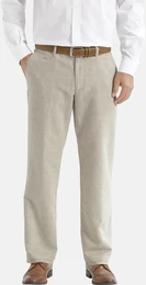 Anzughose Hose VERANETTO , Herren, Gr. 50, beige, Obermaterial: 55% Baumwolle CO. 45% Leinen LI., regular fit, Hosen, mit seitlichen Eingrifftaschen