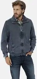 Sweatjacke Sweatjacke VERELLO , Herren, Gr. L, blau, Obermaterial: 100% Baumwolle CO., casual, normal, ohne Ausschnitt, Sweatjacken, mit spezieller Frbetechnik
