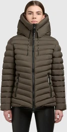 Steppjacke PACE , Damen, Gr. XL (42), beige (natur grn), Web, Steppware, Obermaterial: 100% Polyester. Wattierung: 100% Polyester, unifarben, modisch, Langarm, Jacken