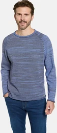 Rundhalspullover Pullover ALVENTI , Herren, Gr. 54, blau (blau gestreift), unifarben, casual, normal, Rundhals, Langarm, Pullover, im stilvollen Muster