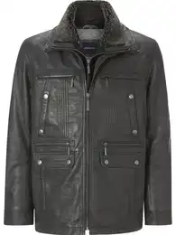 Lederjacke Lederjacke CLASSUTTI Gr. 62, grau (dunkelgrau) Herren Jacken