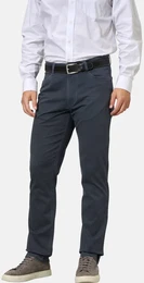 5-Pocket-Hose Hose VALDIANO Gr. 50, blau (dunkelblau) Herren Hosen aus exklusiven GIZA-Baumwolle