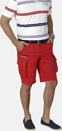 Bermudas Bermuda RAVIANO , Herren, Gr. 52, N-Gr, rot, Obermaterial: 98% Baumwolle CO. 2% Elasthan EL., regular fit, Hosen, mit praktischen Cargotaschen