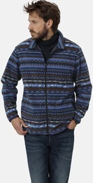 Sweatjacke Sweatjacke BELLAZARI , Herren, Gr. XL, blau (dunkelblau gemustert), Obermaterial: 100% Polyester PES., casual, normal, ohne Ausschnitt, Sweatjacken, mit Eingrifftaschen