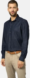 Langarmhemd Hemd STILAVEST , Herren, Gr. M, blau (dunkelblau), Obermaterial: 100% Baumwolle CO., Langarm, Hemden, aus leichtem Denim