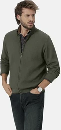 Strickjacke Strickjacke VELENTTO , Herren, Gr. XXL, grn (oliv), Obermaterial: 100% Baumwolle CO., unifarben, casual, normal, Strickjacken, im Struktur-Strick