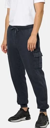 Cargohose Sweathose VESTIVARA , Herren, Gr. 50, blau (dunkelblau), Obermaterial: 100% Baumwolle CO., regular fit, Hosen, im Cargo-Stil