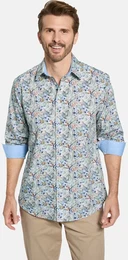 Langarmhemd Hemd DELZIRA , Herren, Gr. XL, wei (wei gemustert), Obermaterial: 100% Baumwolle CO., Langarm, Hemden