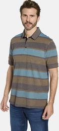 Poloshirt Poloshirt URVIO , Herren, Gr. 60, grn (oliv gestreift), casual, regular fit normal, ohne Ausschnitt, Kurzarm, Shirts, mit praktischer Brusttasche