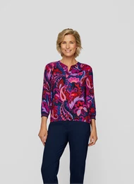Klassische Bluse Gr. 42, pink Damen Blusen