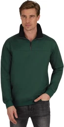Sweatshirt Sweatshirt mit Reiverschluss , Herren, Gr. S, grn (tanne), 70% Baumwolle, 30% Polyester, Basic, Sweatshirts