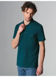 Poloshirt Poloshirt aus Single-Jersey , Herren, Gr. XL, blau (saphir), 100% Baumwolle, Basic, Kurzarm, Shirts
