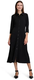 Hemdblusenkleid mit Kragen Gr. 44, Normalgren, schwarz Damen Kleider Form