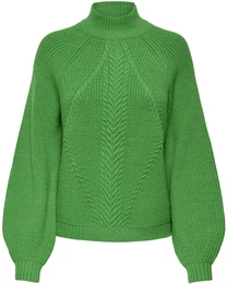 Stehkragenpullover ONLKATIA LS DETAIL HIGHNECK CC KNT Gr. XL (42), grn (green bee) Damen Pullover