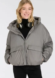Steppjacke , Damen, Gr. XXL (44), grau (sharkskin), Softshell, Obermaterial: 100% Polyester, unifarben, sportlich, hoch geschlossener Ausschnitt, Langarm eingesetzt,weit elastischer Bund, Jacken