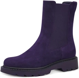 Chelseaboots Gr. 41, lila (dunkellila) Damen Schuhe Blockabsatz, Stiefelette, Businessschuh mit dezenten Ziernhten