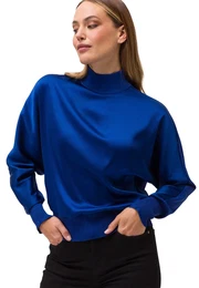 Strickpullover glnzende Vorderseite Gr. 34, blau (sodalite blue) Damen Pullover Weihnachtspullover