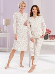Schlafanzug WSCHEPUR Gr. 48/50, beige (champagner) Damen Homewear-Sets