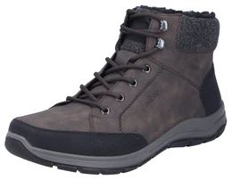 Winterboots , Herren, Gr. 41, braun (dunkelbraun kombiniert), Lederimitat, casual, Schuhe, Schnrboots, Outdoorschuh mit praktischem Innenreiverschluss