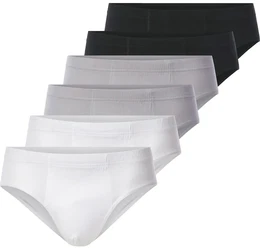 Boxershorts 6er Pack Sportslip VERANETTI , Herren, Gr. XL, schwarz-wei (wei schwarz grau), Obermaterial: 95% Baumwolle CO. 5% Elasthan EL., Unterhosen, in schlichter Raffinesse