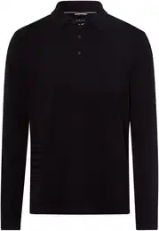 Poloshirt Style PIRLO , Herren, Gr. M (50), schwarz, 100% Baumwolle, Langarm, Shirts