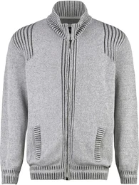 Strickjacke Strickjacke TOSCATELLI , Herren, Gr. XXL, grau, Obermaterial: 100% Baumwolle CO., unifarben, casual, normal, Strickjacken, aus angenehmer Baumwolle