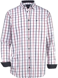 Babista Langarmhemd ROMANTELLA mit Button-Down-Kragen rot kariert