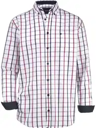 Langarmhemd Hemd ROMANTELLA , Herren, Gr. M, rot (rot kariert), Obermaterial: 100% Baumwolle CO., Langarm, Hemden, mit Button-Down-Kragen