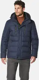 Steppjacke Jacke TARBOLESSI , Herren, Gr. 50, blau (dunkelblau), Obermaterial: 100% Polyester PES., casual, regular fit, Jacken, mit Fleece am Innenkragen