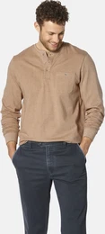 Langarmshirt Langarmshirt DIOVASTI , Herren, Gr. LXL, beige, Obermaterial: 100% Baumwolle CO., casual, regular fit normal, Serafino, Langarm, Shirts, mit elastischen rmelbndchen