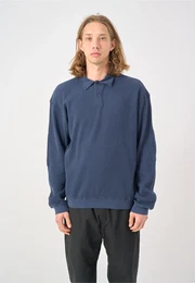 Sweatshirt Shirt Thermal , Herren, Gr. XL, blau (dunkelblau), 100% Baumwolle, unifarben, casual, normal, Rundhals, Sweatshirts, im lockeren Schnitt