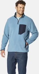 Sweatjacke Fleece-Sweatshirt BELLAZONTI , Herren, Gr. M, blau, Obermaterial: 100% Polyester PES., casual, normal, ohne Ausschnitt, Sweatjacken, mit Reiverschluss