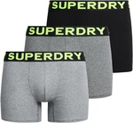 Superdry Boxershorts Boxer Triple Pack ath grau feeder/blk stripe/blk