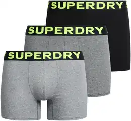 Boxershorts BOXER TRIPLE PACK , Herren, Gr. L, ath grau feeder, blk stripe, blk, Jersey, Obermaterial: 95% Baumwolle, 5% Elasthan, meliert, krpernah, Unterhosen