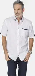 Outdoorhemd Kurzarmhemd STEFZITE , Herren, Gr. M, wei, Obermaterial: 100% Baumwolle CO., regular fit, Kurzarm, Hemden, mit Brusttasche